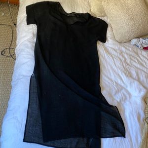 Sheer BABATON dress with slit